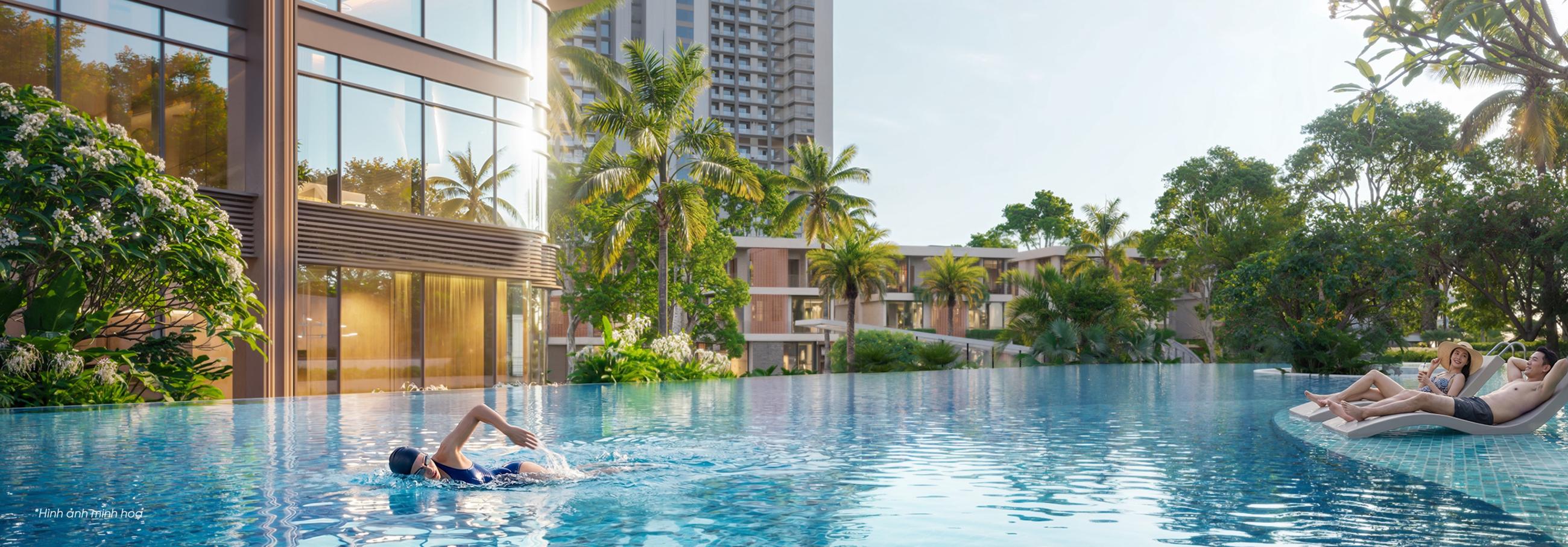 Phối cảnh hồ bơi Alora